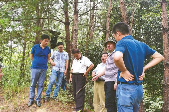 专家组在实地抽检 记者 王颖奇 摄