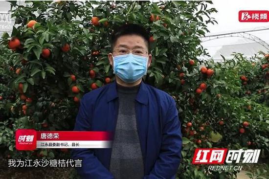  江永县县长唐德荣代言助力果农销售，产销对接破解滞销“困局”。