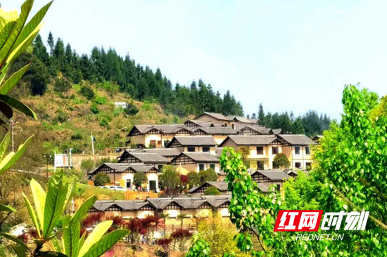 古朴的竹山民居与美丽的自然景观交相辉映,好一派田园风光