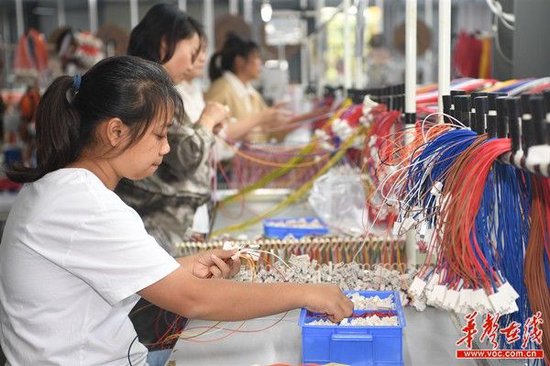 位于武冈湘商产业园的武冈市永锐电子科技有限公司,是“一主”产业的佼佼者。