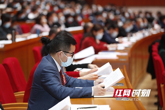 认真聆听湖南省政协常委会工作报告。