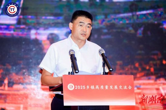 2025年7月，张韧在2025乡镇高质量发展交流会上发言。 通讯员 摄