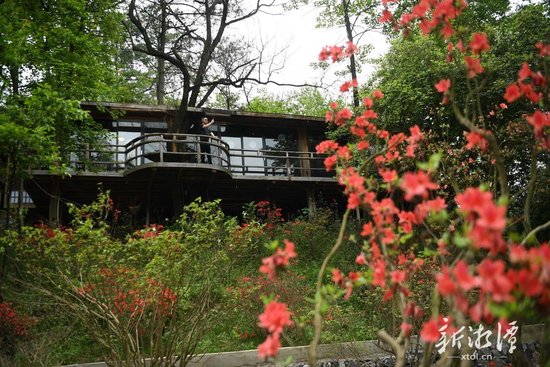在岳塘区归隐松涧采访拍摄。（全媒体记者 陈旭东 摄）