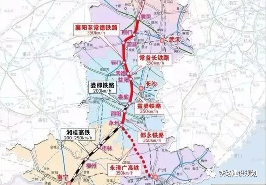 呼南高铁通道示意图