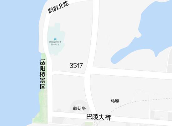 南起巴陵大桥北匝道，北接洞庭北路，从际华3517工厂中穿过……