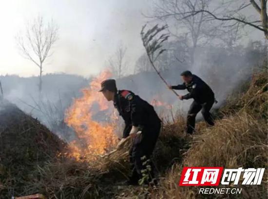 3月20日上午，新化县村民扫墓燃放鞭炮引发火灾
