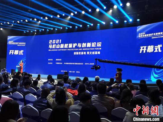2021马栏山版权保护与创新论坛长沙举行。 向一鹏 摄