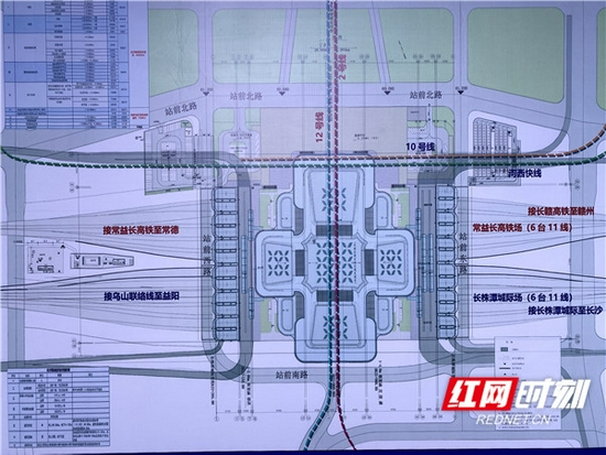 长沙高铁西站平面图。