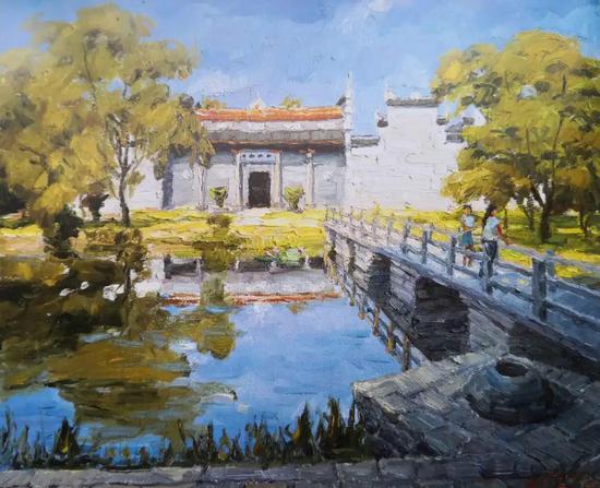 《东山书院》 尺寸:60cm×80cm 作者:王铁根
