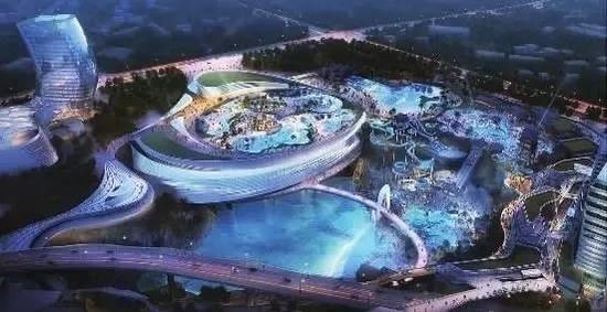上乐园相结合的主题乐园——湘江欢乐城冰雪世界项目有望在2018年竣工