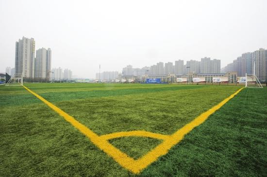 位于长沙县的一个足球场。图/记者谢长贵