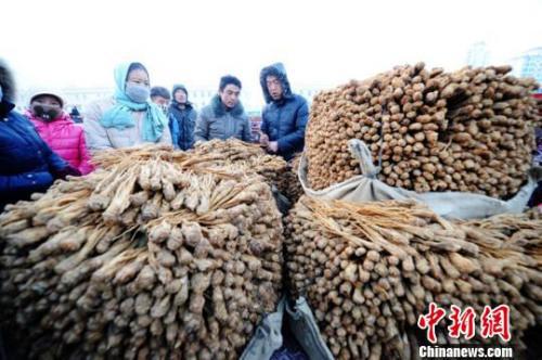 资料图:甘肃岷县中国当归城内中药材交易场景。杨艳敏 摄 资料图:甘肃岷县中国当归城内中药材交易场景。杨艳敏 摄