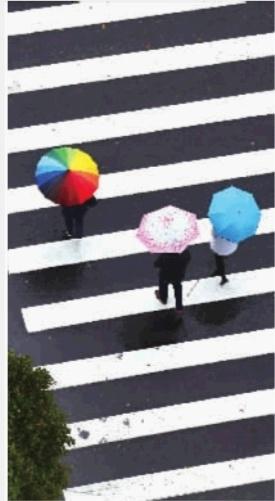 　3月13日，长沙市五一大道，市民打着雨伞在风雨中前行。记者&nbsp;郭立亮&nbsp;摄&nbsp;