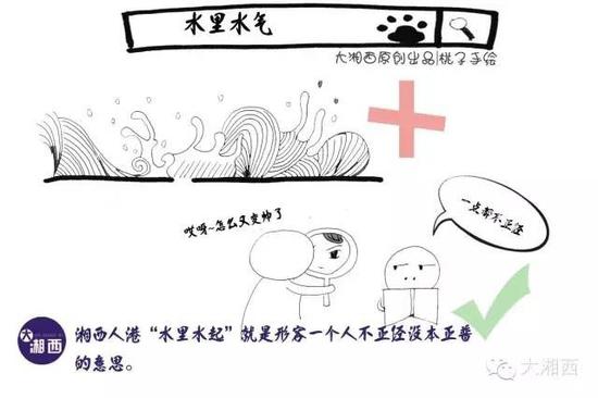 
	水里水起 = 讲话不正经
