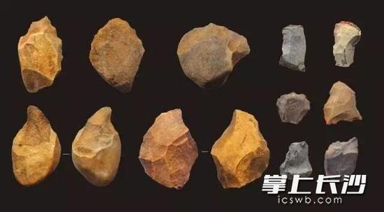 部分出土石器。 均为湖南考古 供图
