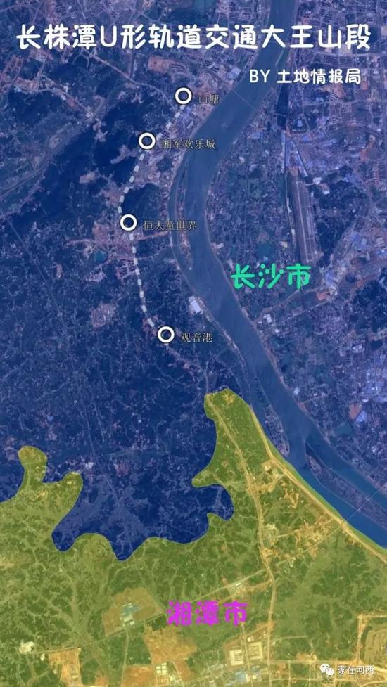 ▲大王山空轨客运工程轨道走向示意图▲图片来自公众号:土地情报局