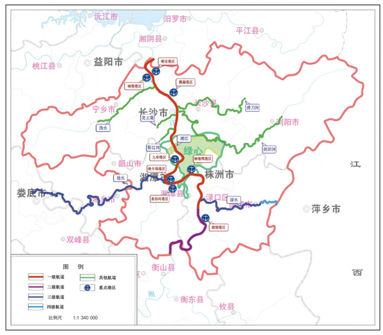 航道和港口规划示意图