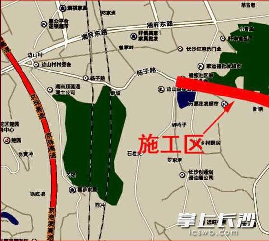 施工区所在位置