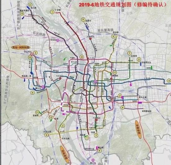 ▲“网传版”地铁交通规划图