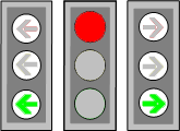 右转箭头灯为红色时，车辆不允许右转。