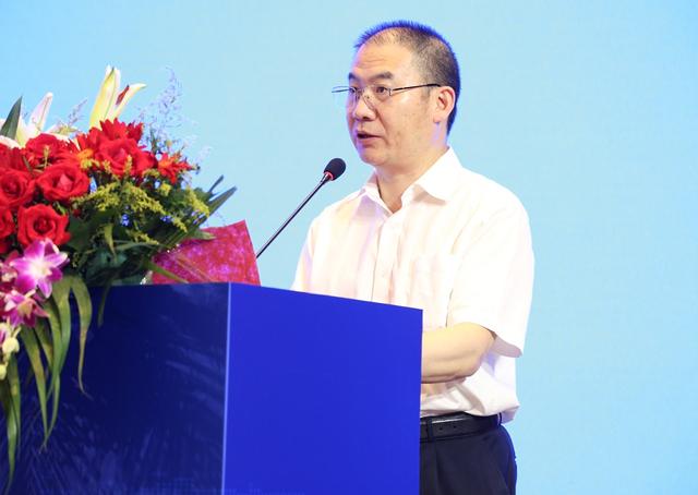 ▲5月25日,第二届中非经贸博览会推介会在义乌举行。图为朱军在作主题省推介。 伍鹏程 摄