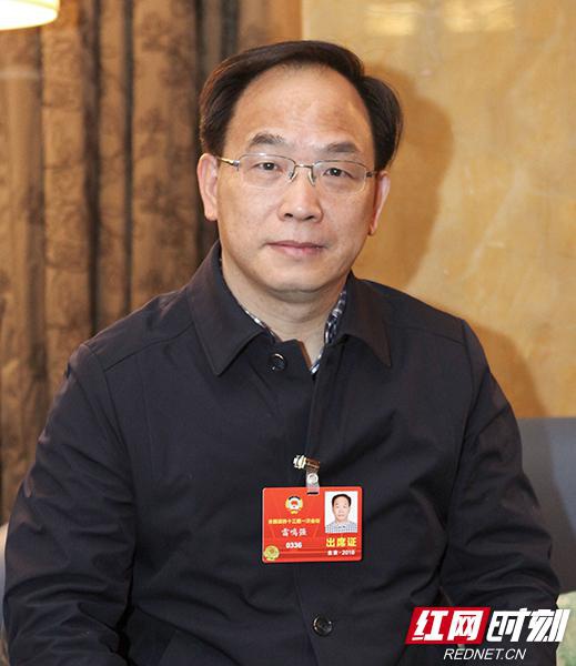 第十三届全国政协委员、民进湖南省委会副主委、湖南省社会主义学院院长雷鸣强。