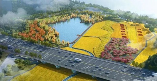 李家湖城市稻田公园效果图。