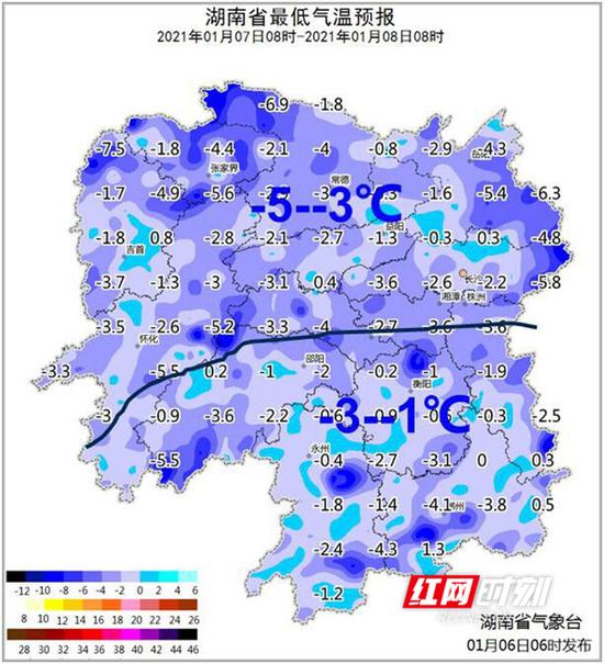 最低气温预报。