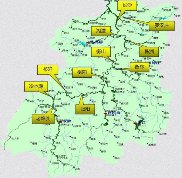 湘江上游正退水 湘江中游衡阳以下持续上涨