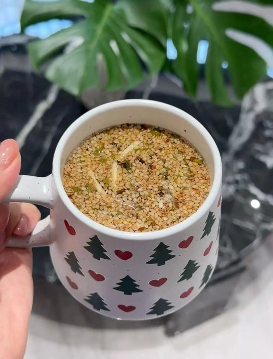 芝麻豆子茶。图/小红书@A敏宝