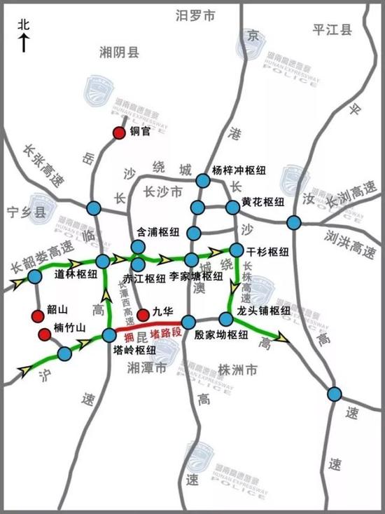 G60沪昆高速湘潭段绕行建议