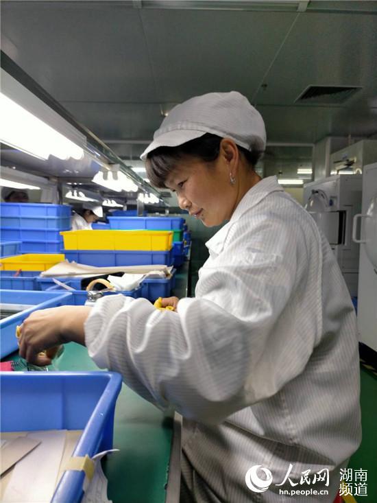 受疫情影响不能外出务工的张贵英,在家门口找到了工作。宜章县委宣传部供图