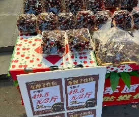 12月29日,长沙一水果店内车厘子正在促销甩卖。