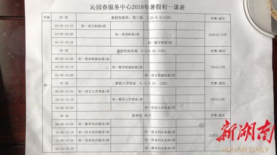 (一培训机构给出的报价表)