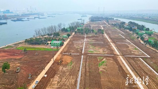 “撒欢杨梅洲都市田园”项目已完成大面积土地平整。（全媒体记者 方阳 摄）