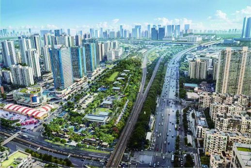 　　长沙铁路体育文化公园俯瞰效果图。