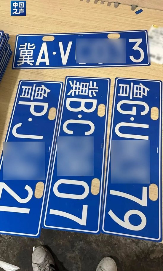 网络上某商家提供的假车牌样品