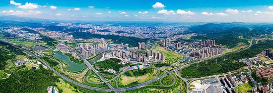 郴州市鸟瞰。