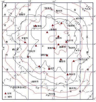 湖南测震台站监测能力图