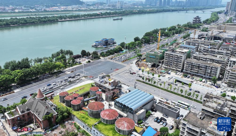 7月13日拍摄的长沙油脂厂(无人机照片)。