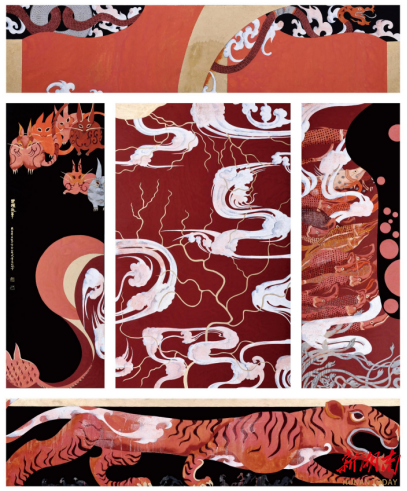 《楚跃天章》中国画 185cm×225cm 2021年 张景晨