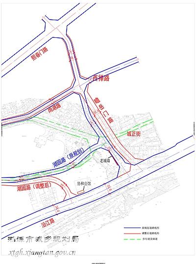 道路调整对比图。