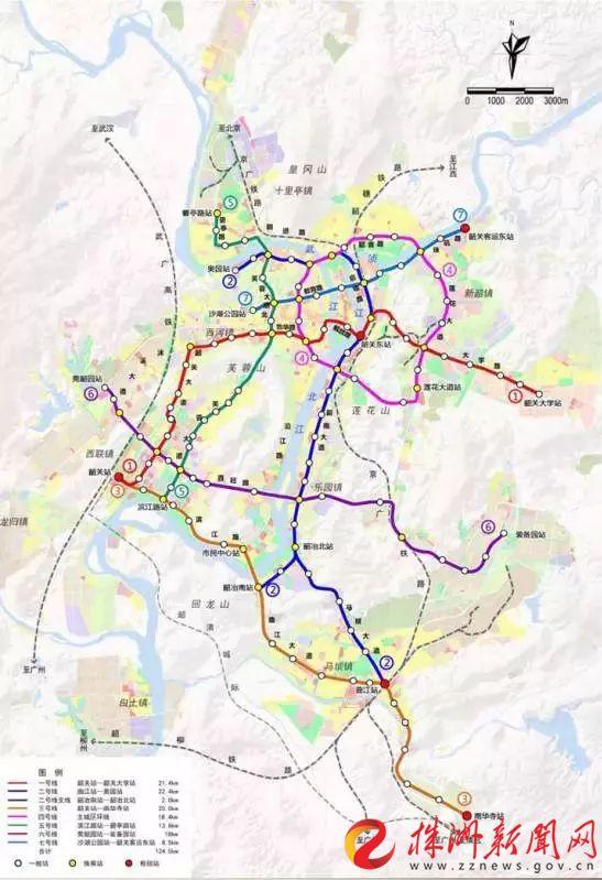 ▲ 韶关未来7条智轨线规划图