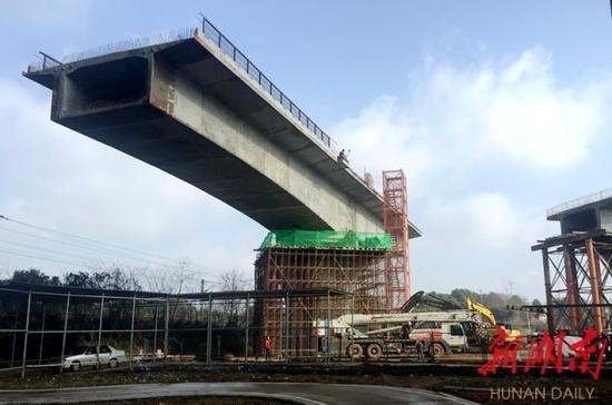 蒙华铁路跨京广铁路转体桥梁