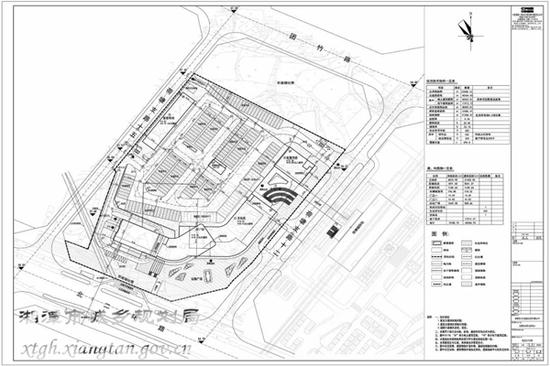 湘潭荷塘综合客运枢纽站项目总平面图。