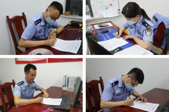 茶陵全体民辅警主动签署《防控新冠肺炎疫情工作个人承诺书》