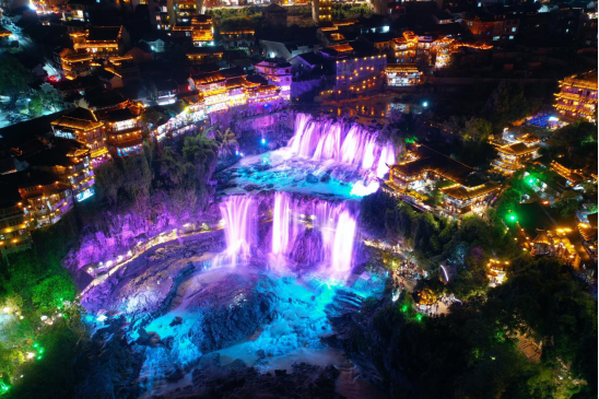 芙蓉镇景区夜景