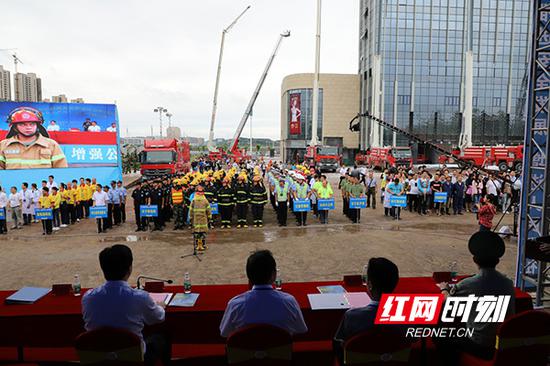 5月31日，衡阳市政府、市安委会成功举办“衡阳市高层建筑火灾事故应急救援综合演练”。