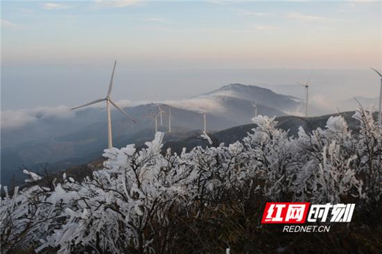 银装素裹的雪峰山最高峰苏宝顶。