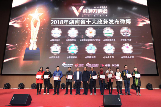 2018湖南省十大政务发布微博